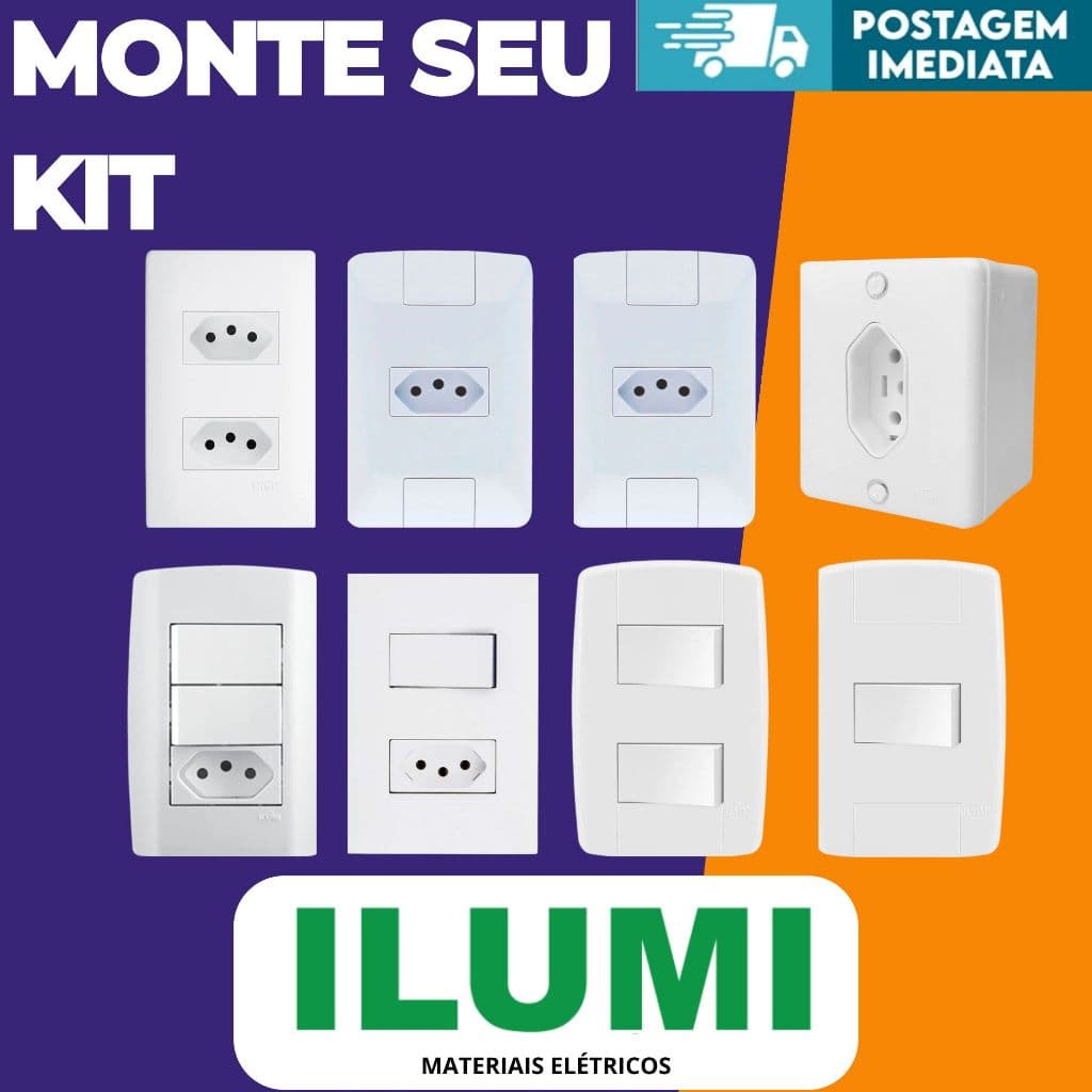 Tomadas e Interruptores Ilumi 10A/20A – Design Elegante