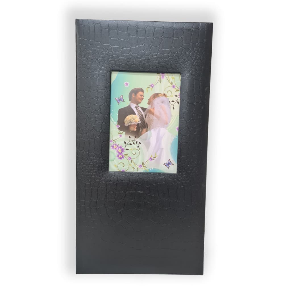 Álbum de Fotos 300 Fotos Capa Sintética Textura Couro Capa Personalizada - Vermelho ou Preto
