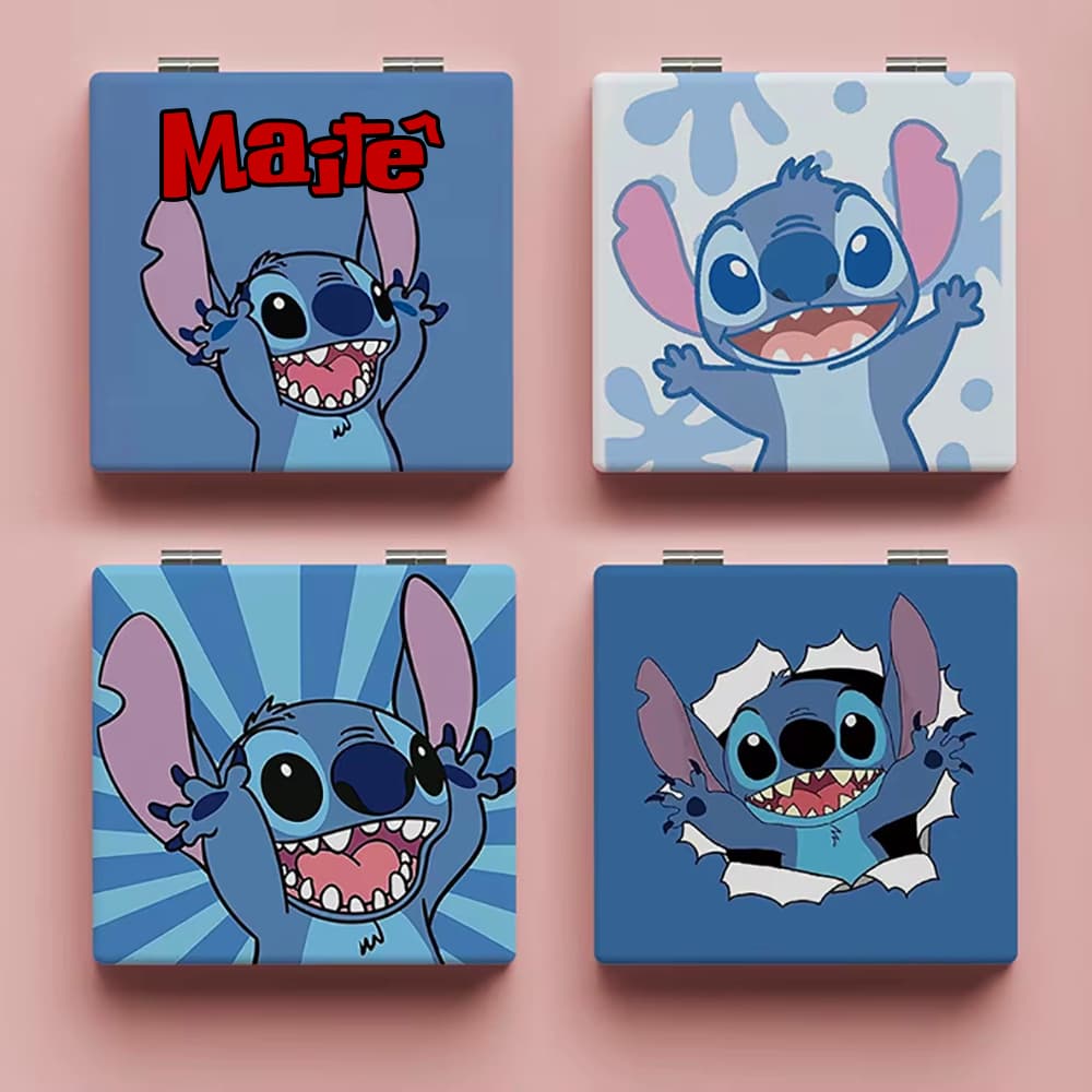 Quadros Decorativos Lilo and Stitch Kit 4 Peças Personalizado com Nome Infantil Bebe