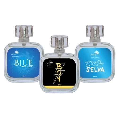 Perfume Amei Cosméticos Masculino 100ml Alta Fixação 33% de Essência Importada