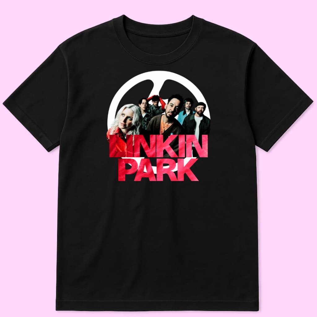 Camiseta Unissex – Linkin Park (Logo + Foto da Banda) — do PP ao XGG