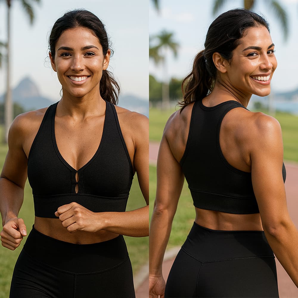 Top Academia Bojo Removível Cós Largo Alta Sustentação Fitness Treino Caminhada Alto Impacto