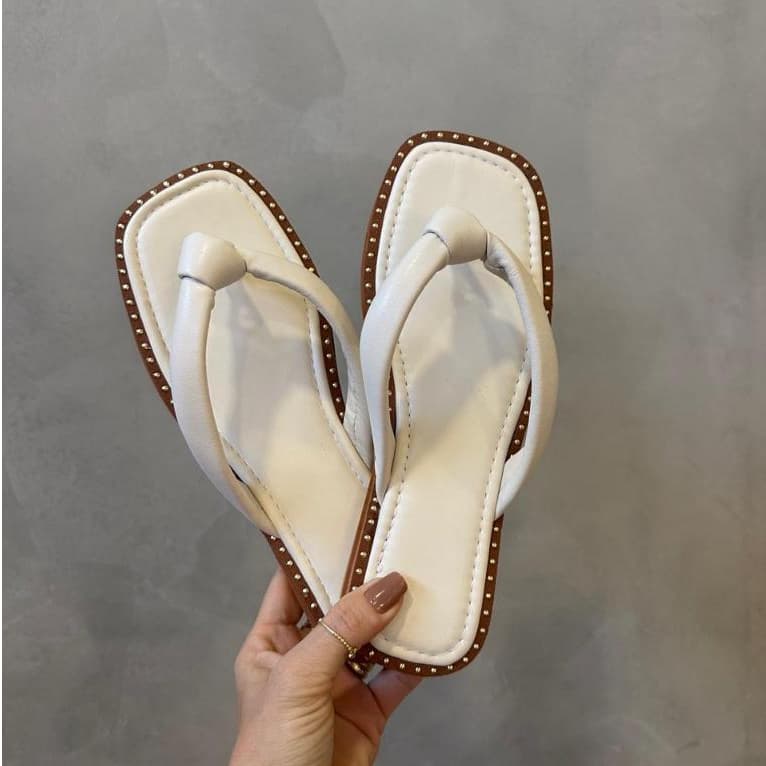 Sandália Rasteirinha Chinelo Rasteira Feminina Confortável Ortopedico Nó Tiras Acolchoado RN2