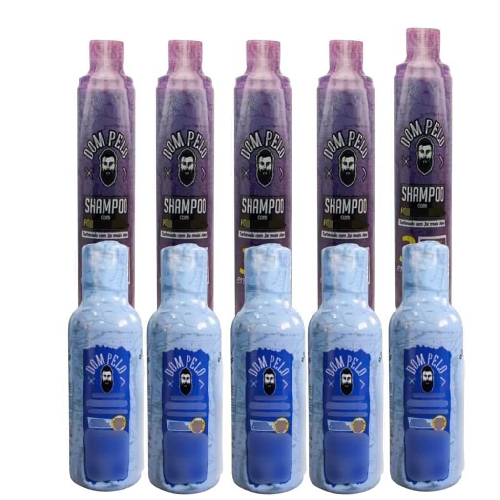 Kit 5 Shampoo e 5 Dom | Barbeiro | Cabelereiro | Salão de Beleza | Cuidados Capilares - Envio imediato