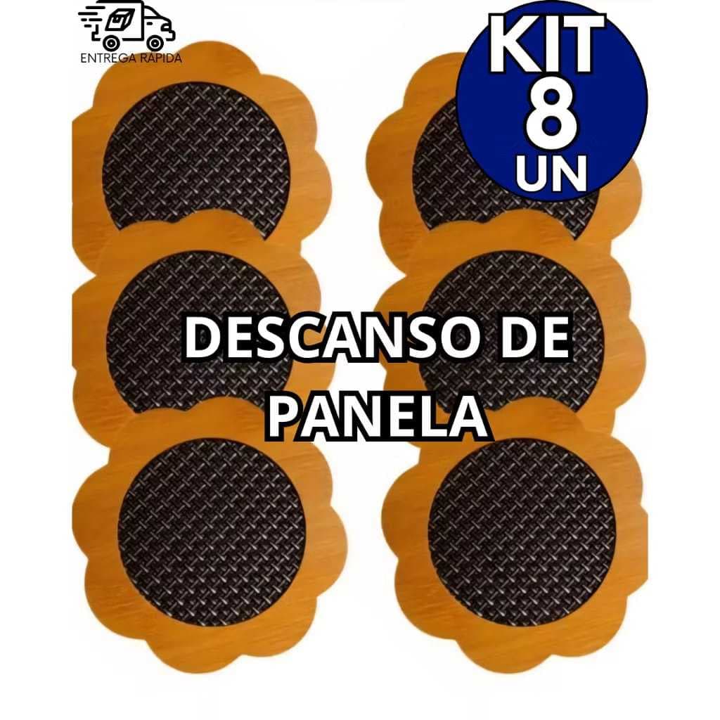 Kit 8 Descanso de Panela Bambu Alta Qualidade  Casa Cozinha Buffet Pratico Restaurante