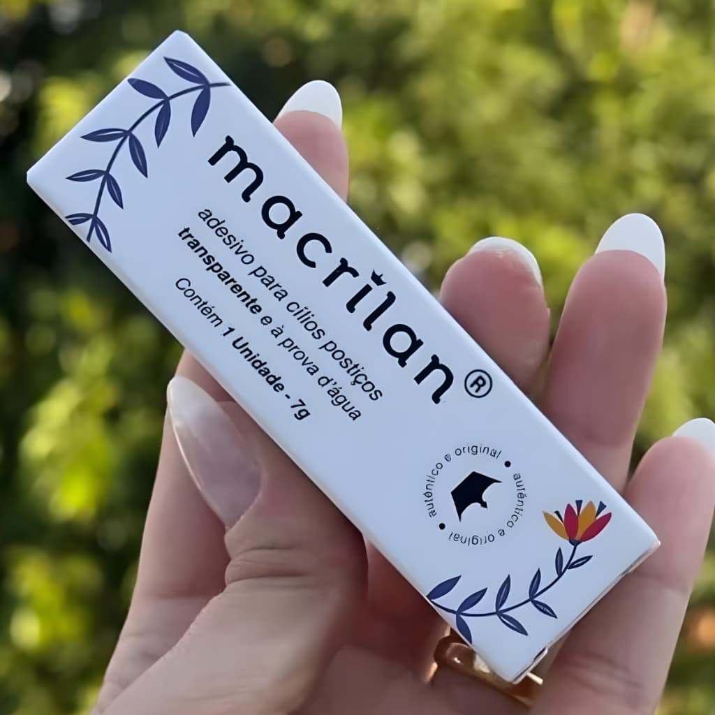 Cola para Cílios Postiços Incolor Macrilan 7gTransparente, À Prova d'Água E Longa Duração