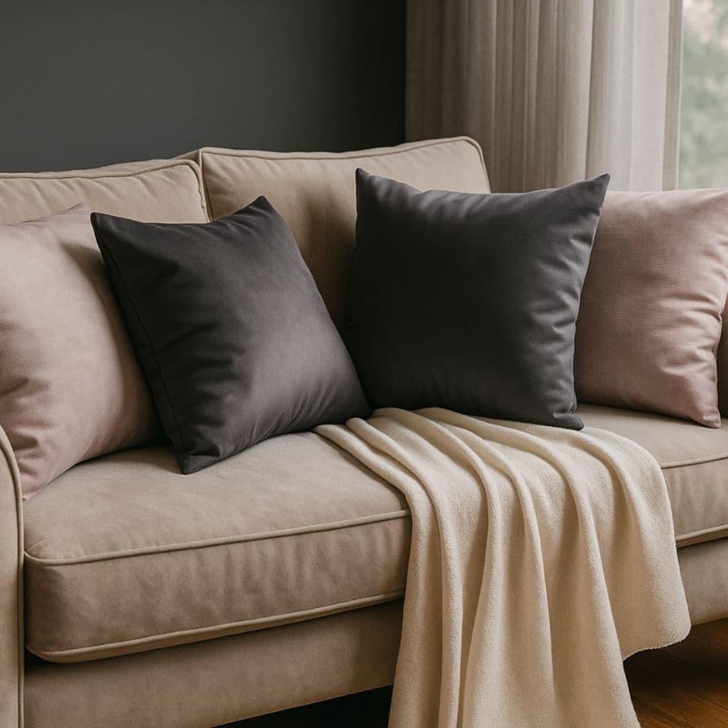 Kit Capa Almofada Suede Veludo 45x45 Lisa Decorativa Sofa Cama Poltrona com Ziper Invisivel