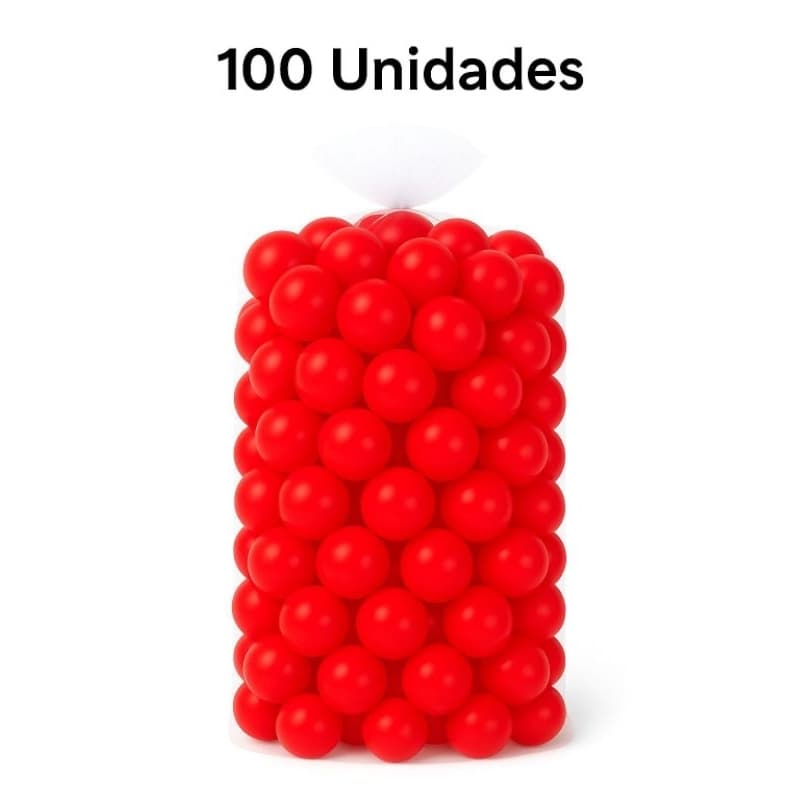100 Unidades de Bolinha Plástica vermelha Piscina Promoção 100 - Não Amassam