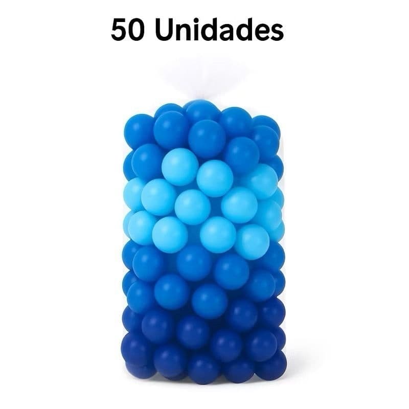 100 Unidades de Bolinha Plástica Azul Piscina Promoção 15, 25, 50 e 100 - Não Amassam