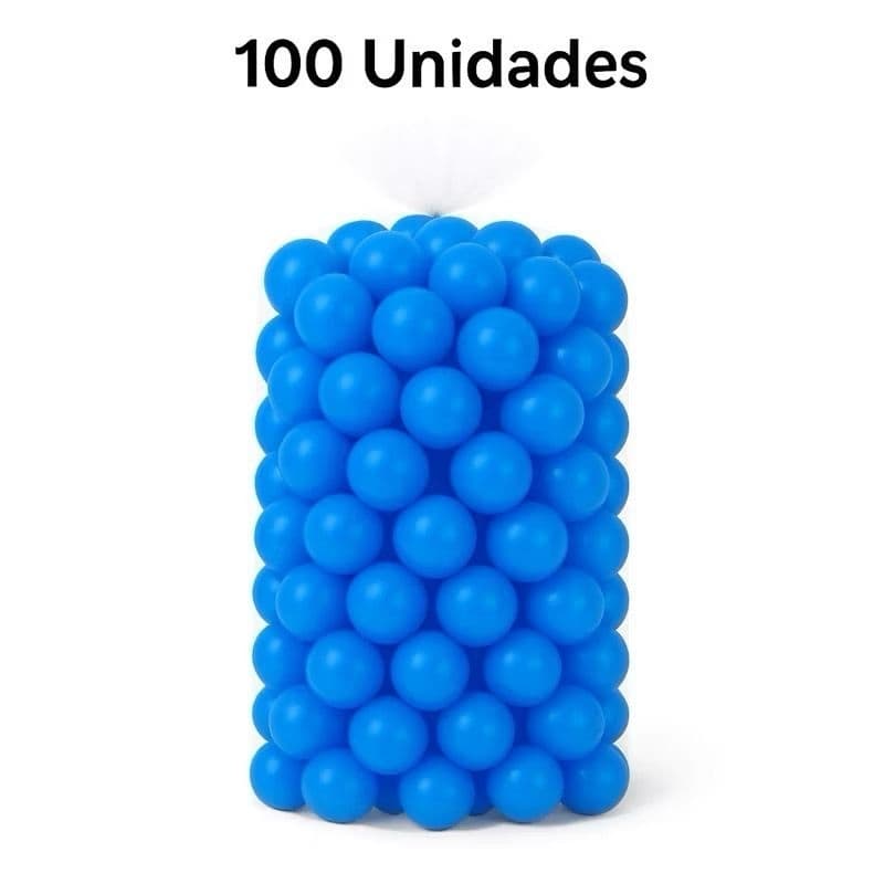 100 Unidades de Bolinha Plástica Azul unico tom Piscina Promoção 60 e 100 - Não Amassam