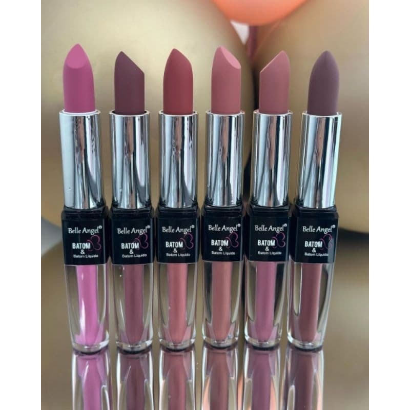 Batom Líquido em Bala Soft Matte 2 em 1 Belle Angel