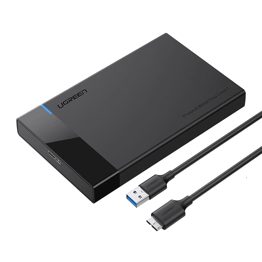 Case Gaveta Ugreen Usb 3.0 para  Hd Externo 2.5 pol. Preto 2 Unidades