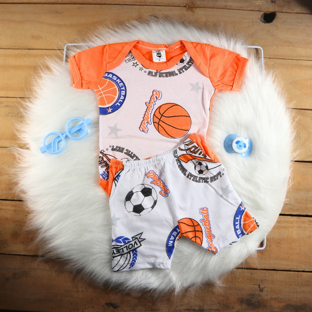 Body+shorts com bolso bebe menino menina cores diversas100% algodão