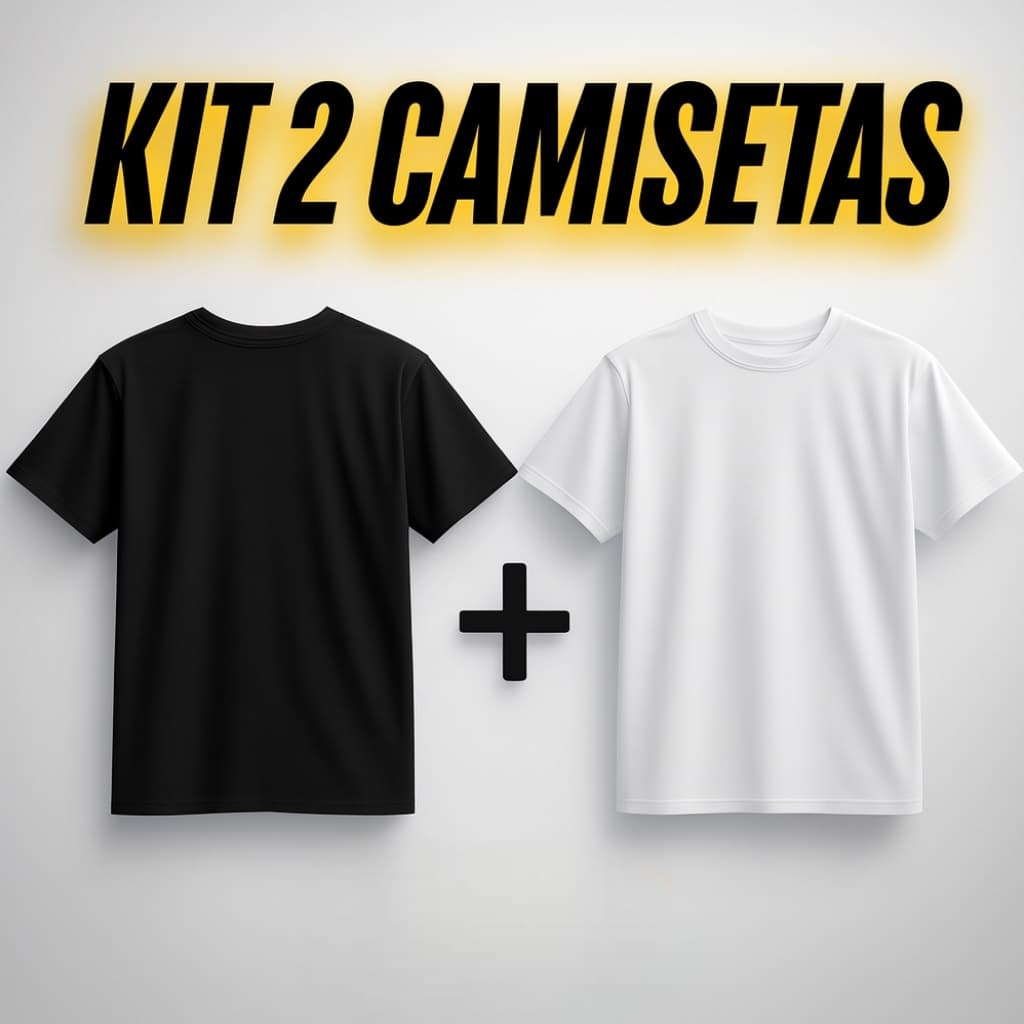 Kit 2 Camisetas Masculina Confortável Lisa Básica 100% Algodão 30.1 Promoção