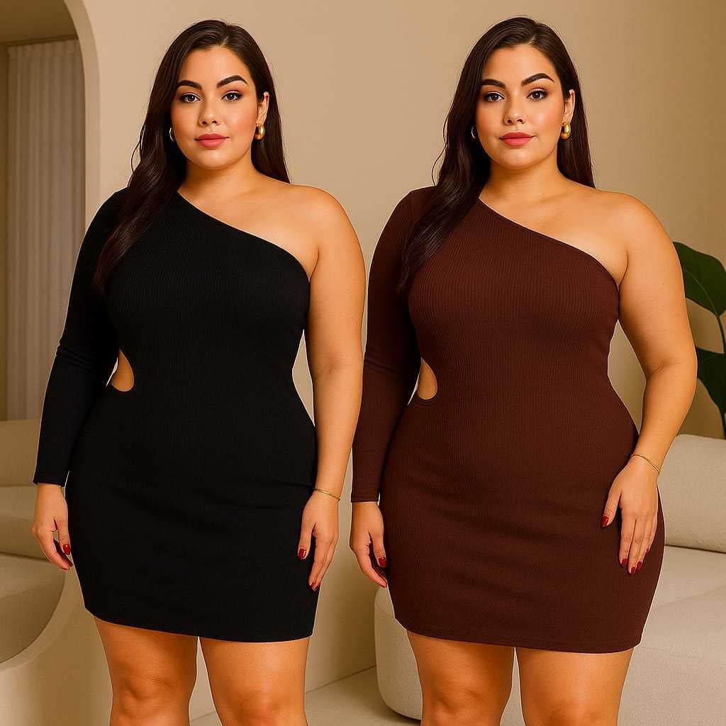 DRAPA LOOK - KIT COM 2 VESTIDOS PLUS SIZE MODA FEMININA