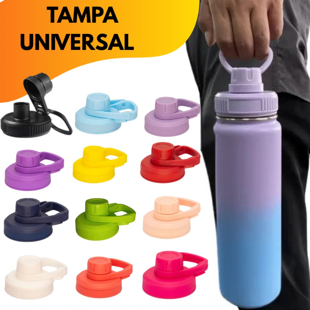 Tampa para Garrafa com Alça Ergonômica – Várias Cores e Vedação Segura