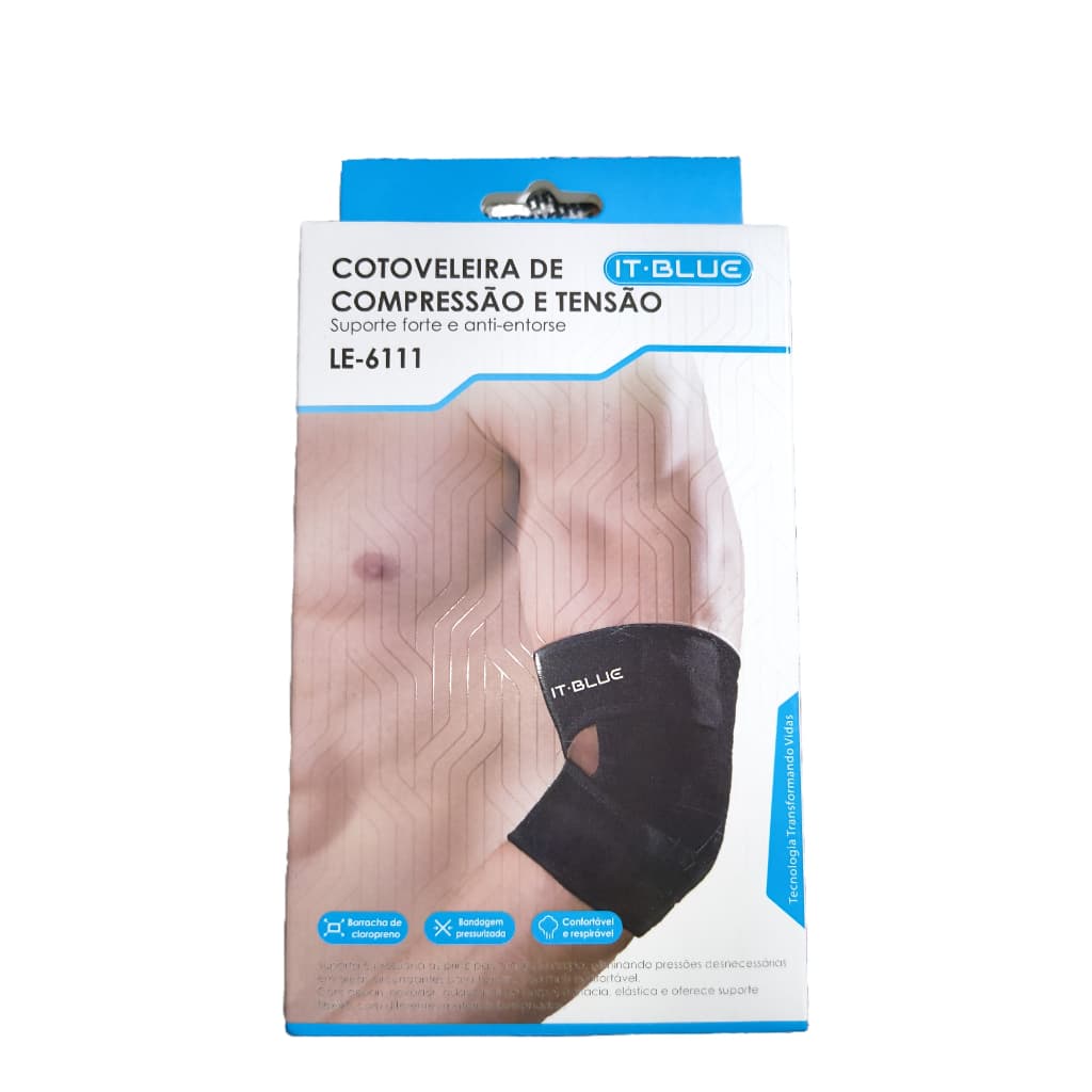 Cotoveleira de Compressão e Tensão IT-Blue LE-6111 | Suporte Ajustável para Esporte, Tendinite e Bursite