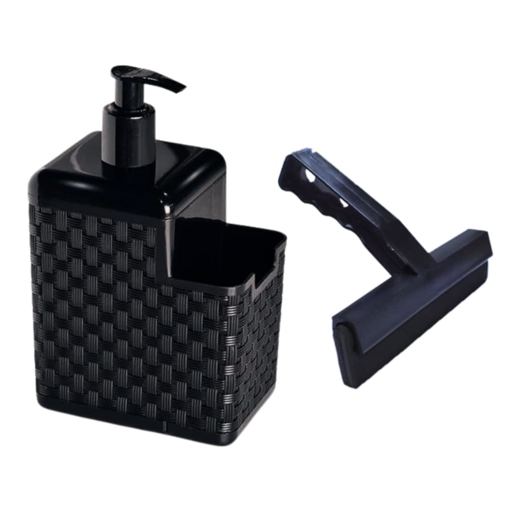 Porta Detergente Sabão Dispenser 2 em 1 Com Suporte Para Bucha