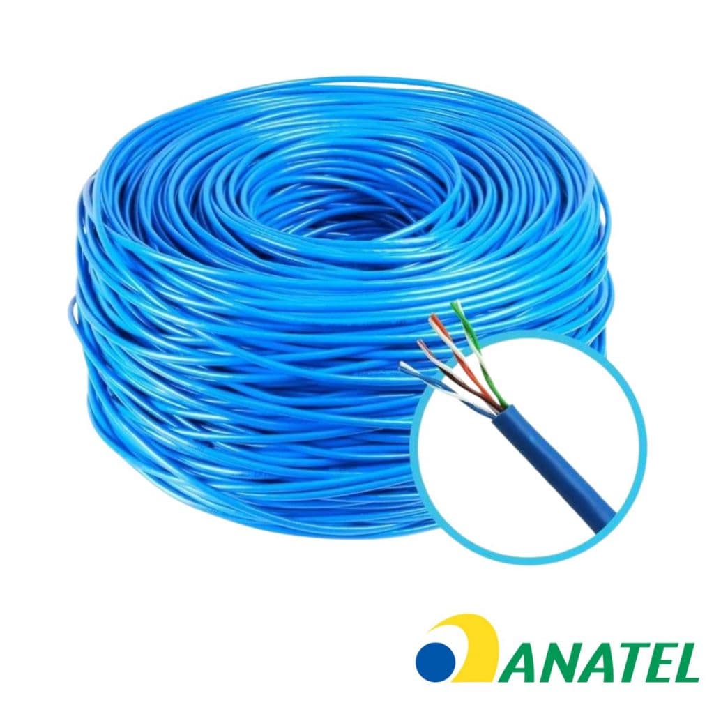 120 Metros de Rede Cat5e 100% cobre Homolago Anatel