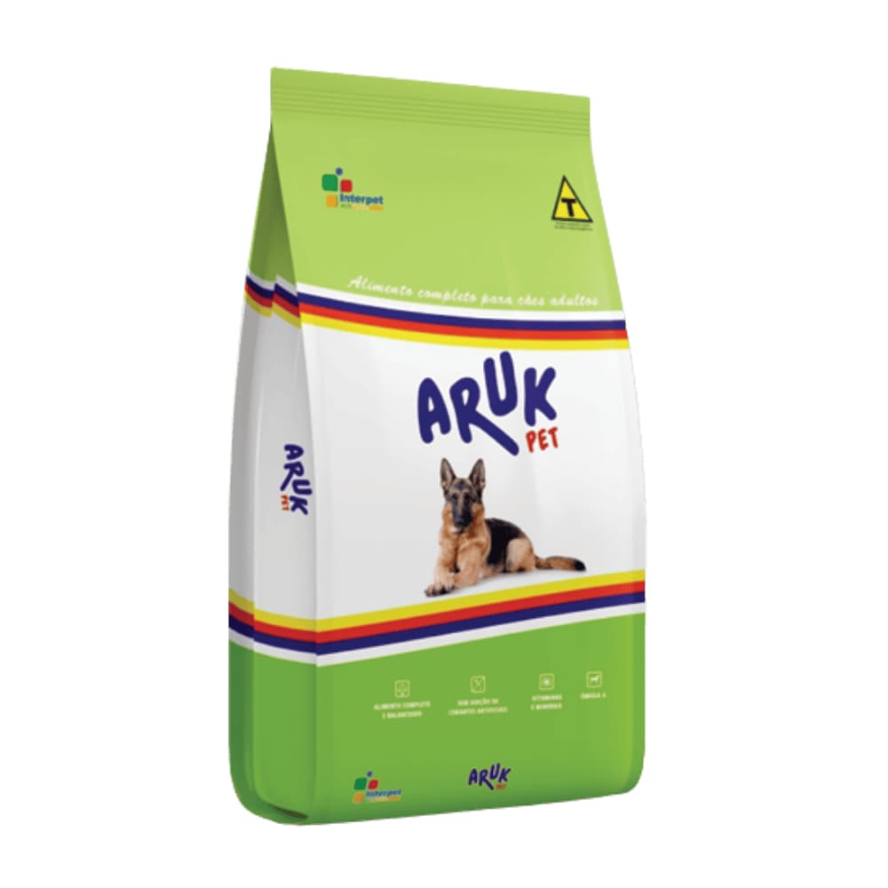 Ração Aruk Pet Cães Adultos 25kg 18% Proteína Ração Seca Econômica