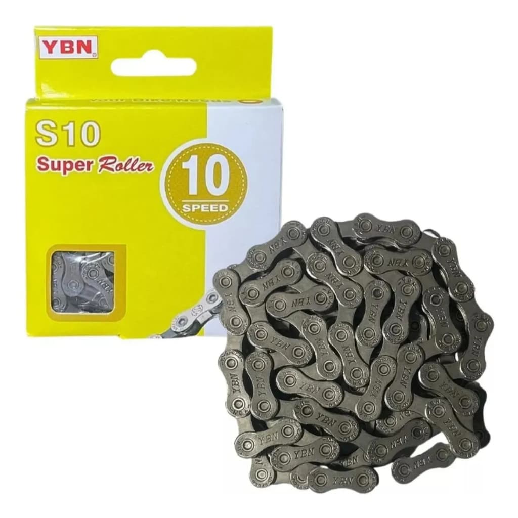 Corrente 10v Velocidades Ybn Yaban S10 Com Power Link Bike