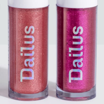 Lip Glitter Pink Glam e Peach Glow Dailus