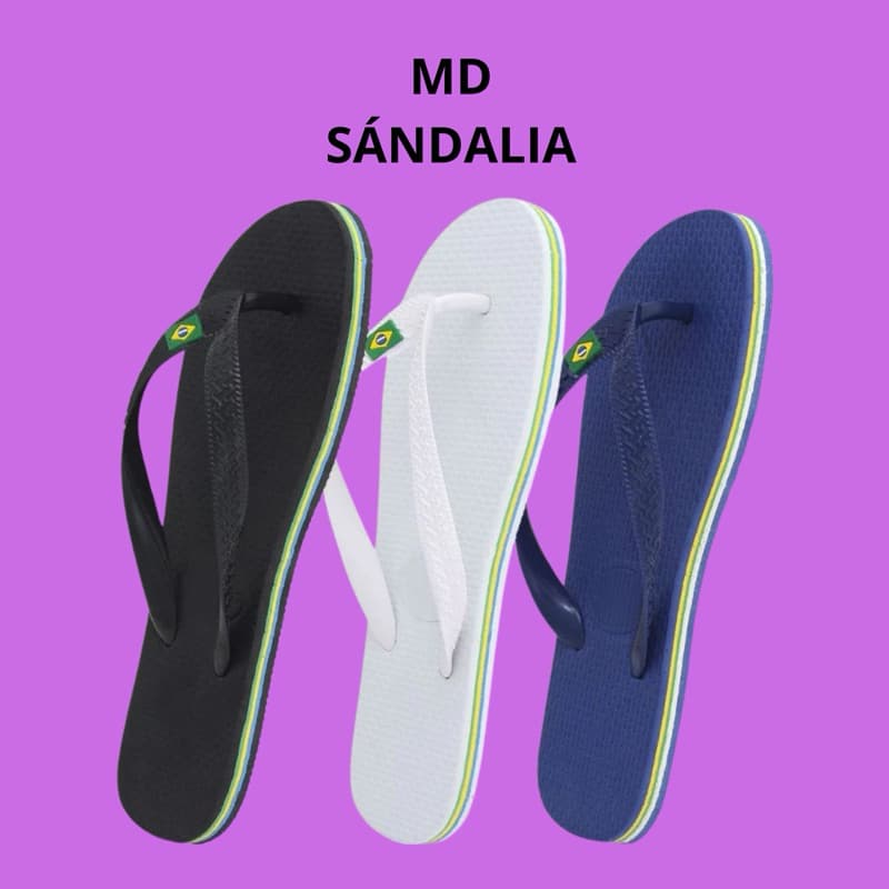 kit 3 chinelo top com bandeirinha