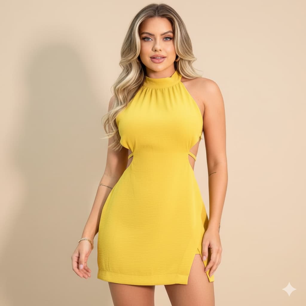 Macaquinho Short Saia Feminino com bojo - Moda Verão