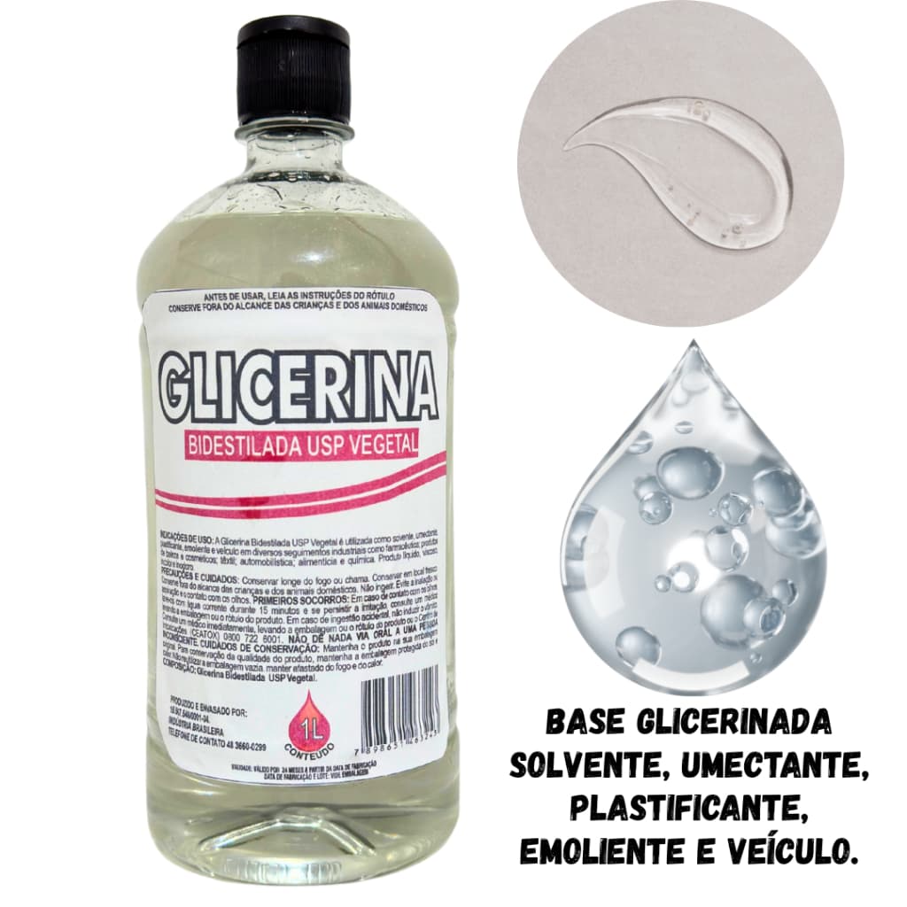 Glicerina Bidestilada USP Vegetal 1L