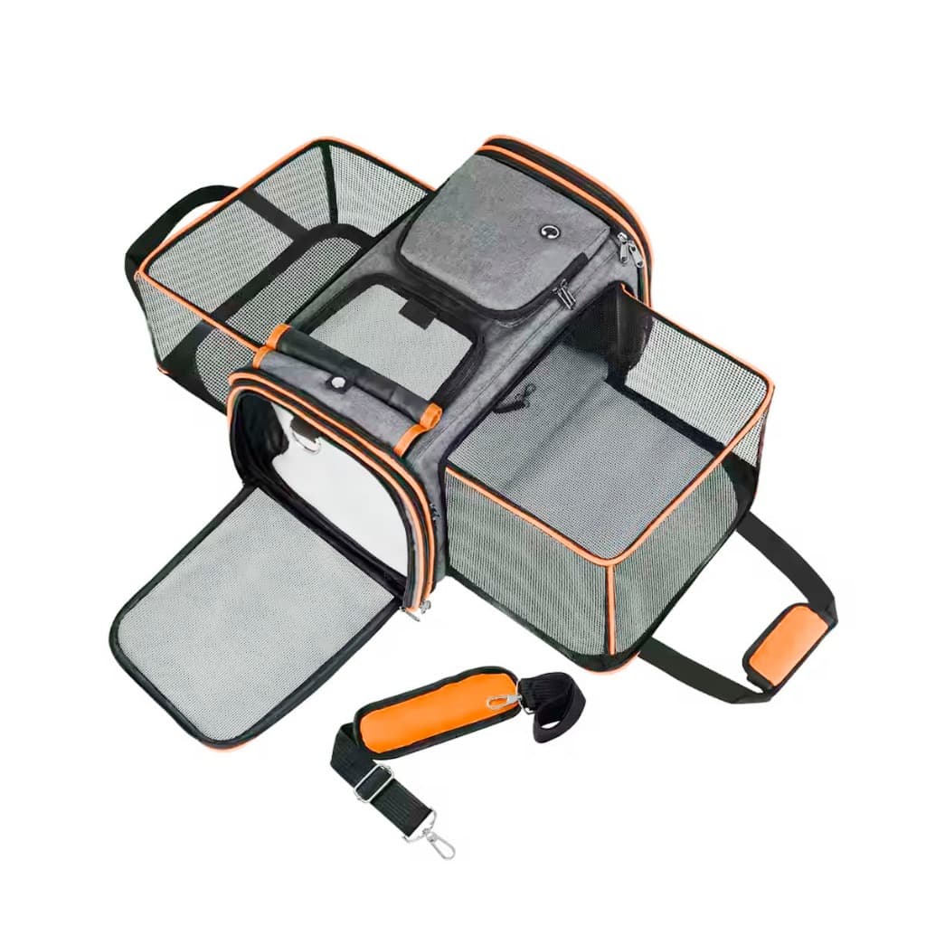 Bolsa de Transporte Pet Expansível 43X28X28cm Avião Passeio Cães Gatos