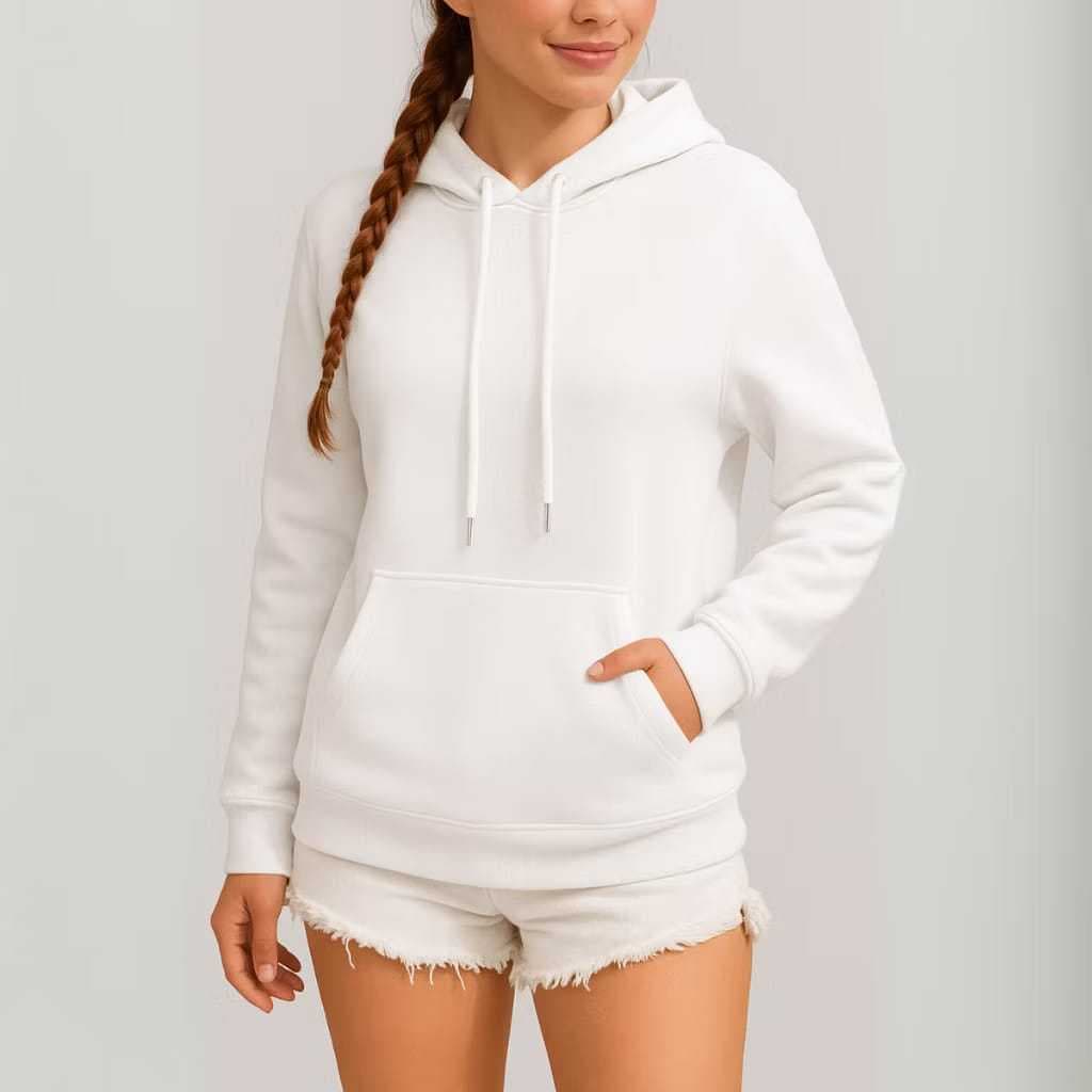 Moletom Feminino Canguru Basico Modelo Confortavel Otimo Para Dias Mais Frios
