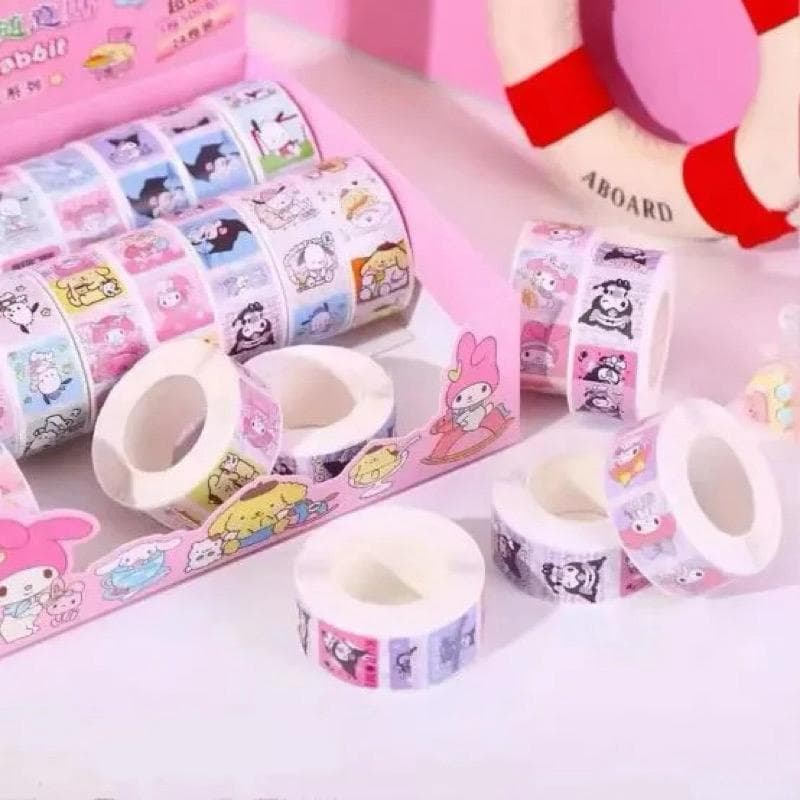 500 Adesivos  Sanrio  Melody Kuromi Papelaria Kawai / Cinnamoroll