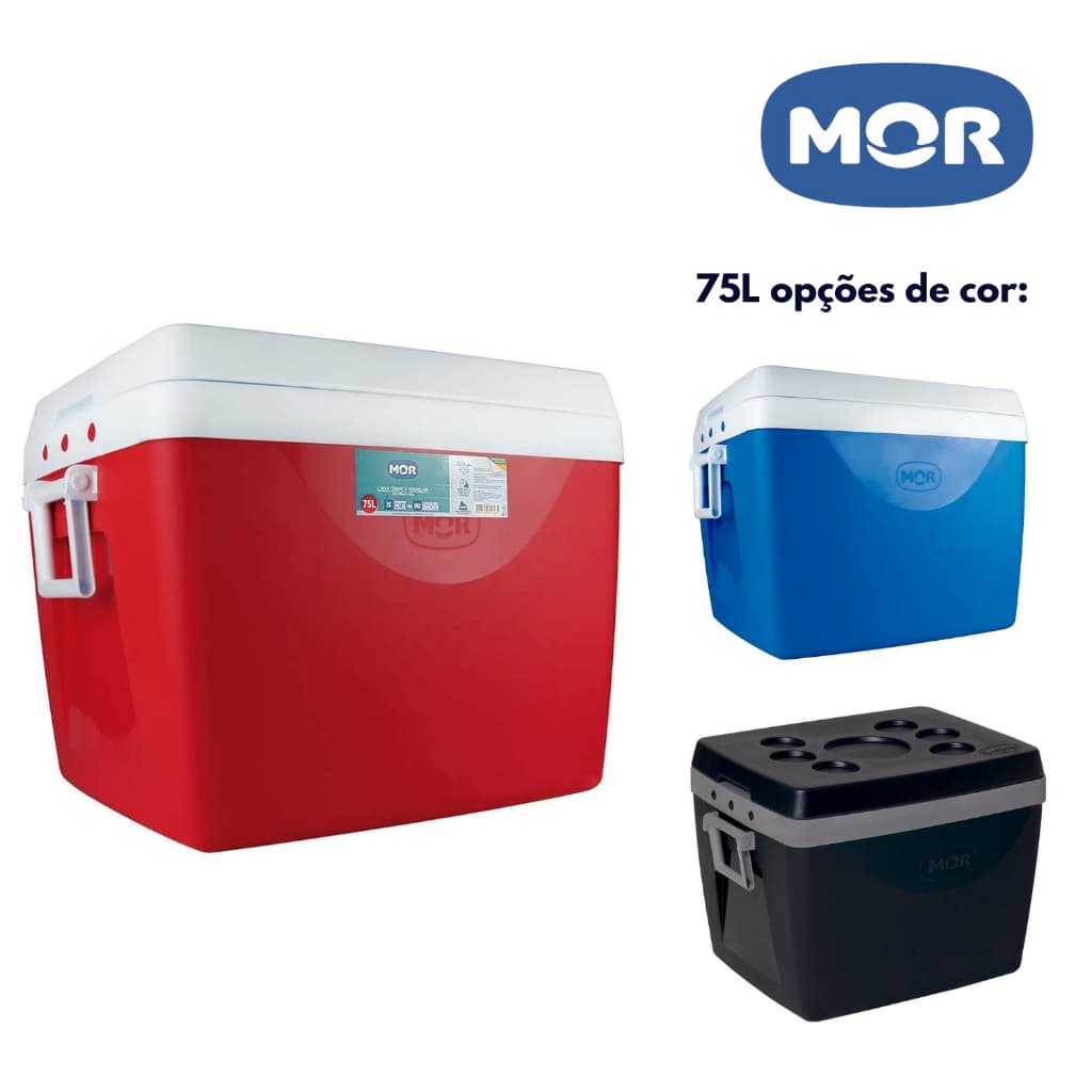 Caixa Térmica 75L Grande Cores Cooler Bebidas Mor