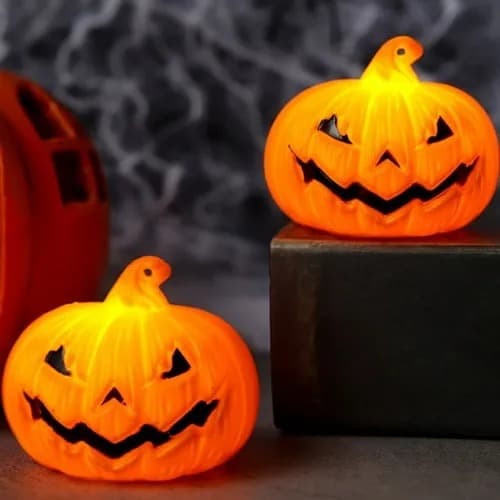 Mini Abóbora  Decorativo Led Halloween- Unidade