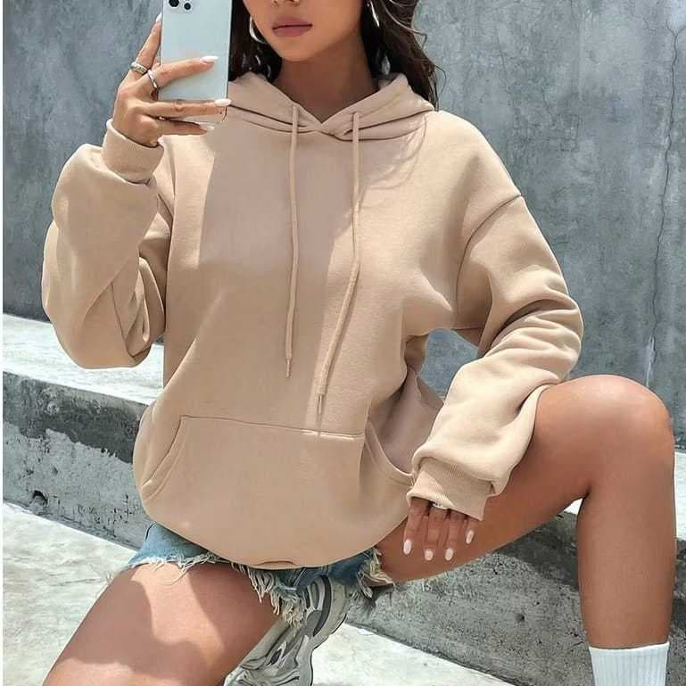 Blusa De Moletom Basico Modelo Casual De algodão
