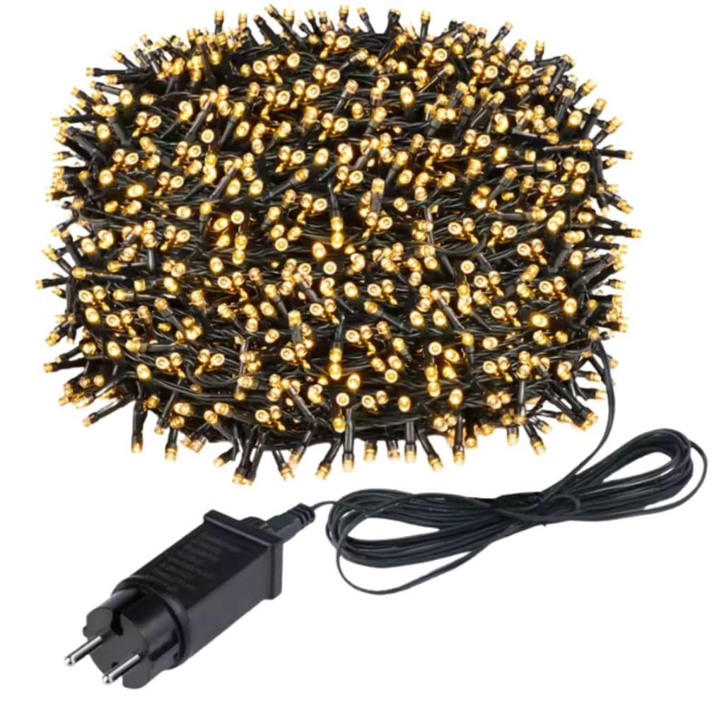 Cordão Led Com Strobo 500 Leds 50Metros Prova D'água Natal Luzes Pisca Pisca amarelo Branco Quente