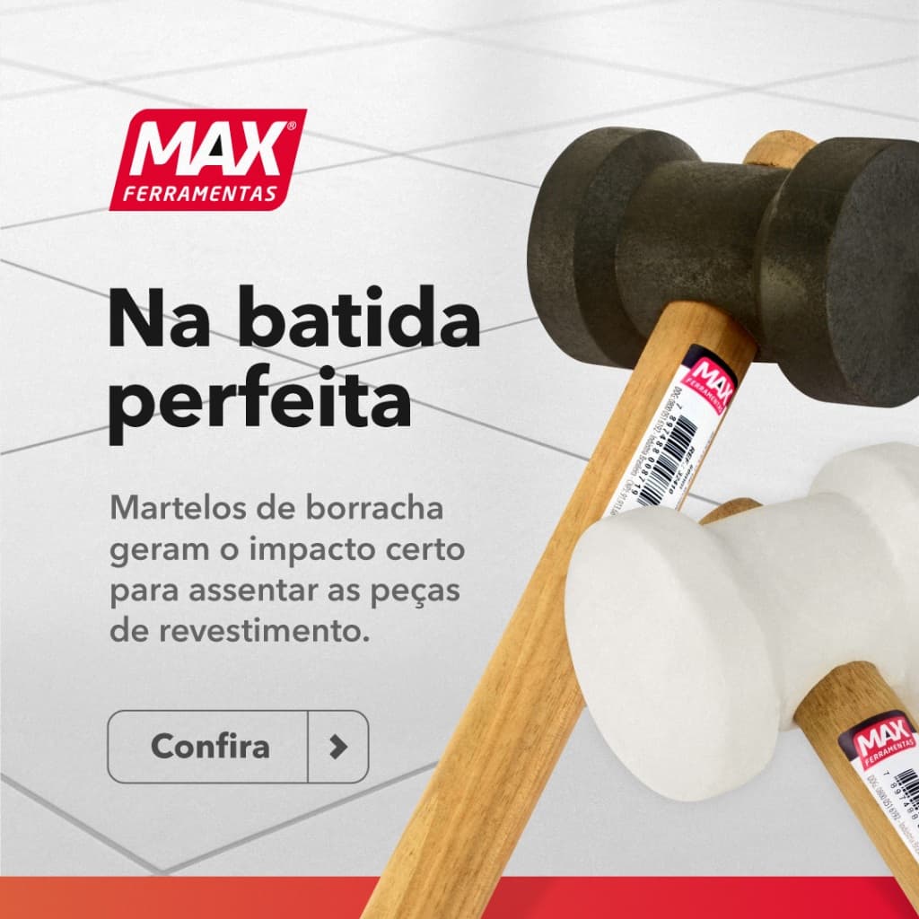 Martelo de Borracha Para Piso Porcelanato Cerâmica Profissional