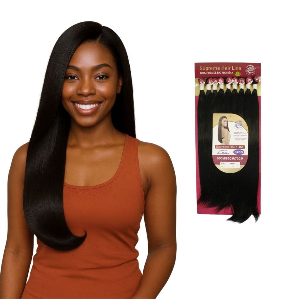 Cabelo Liso Bio Proteina Marli 70cm 9 Telas 320gr