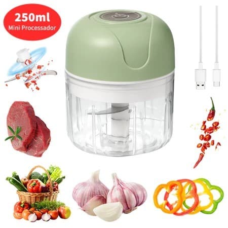 Mini Processador Elétrico 250 ml USB