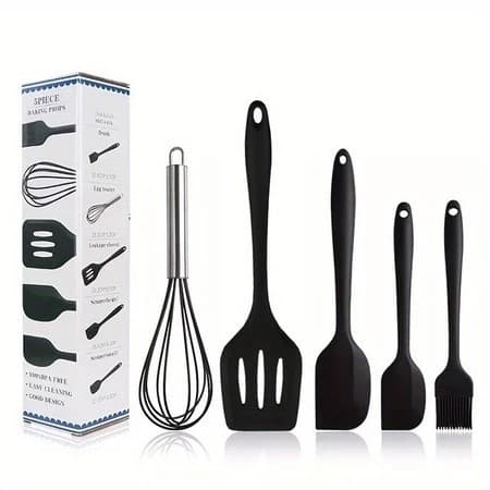 Kit Utensílios Cozinha Silicone 5 Peças Espátula