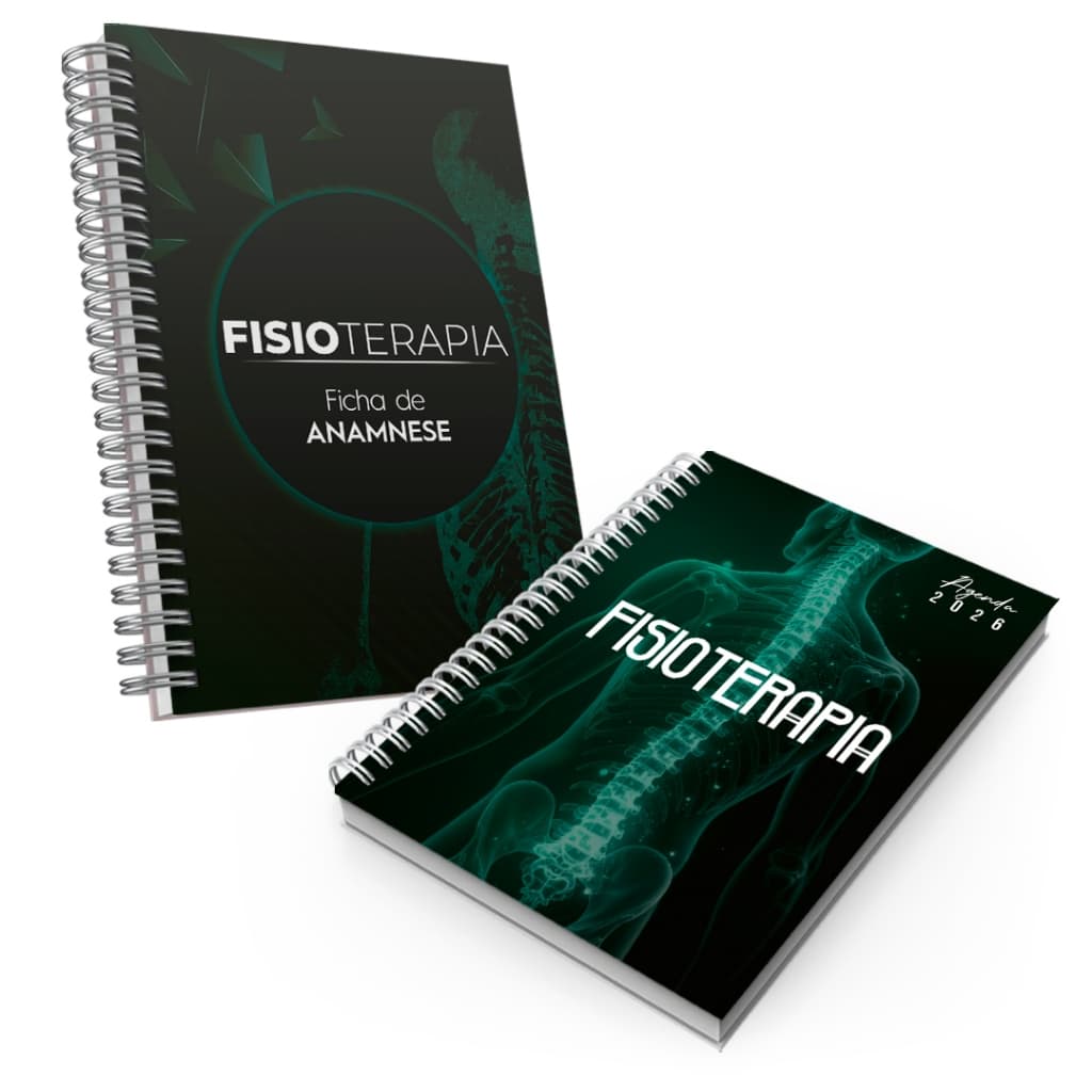 Kit Agenda Fisioterapia ficha anamnese fisioterapia
