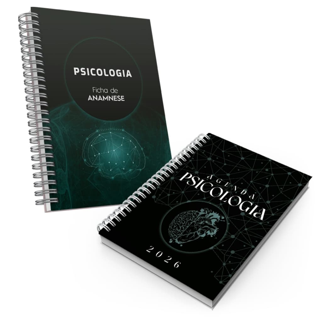 Kit Agenda Psicologia ficha anamnese Psicológica capa dura
