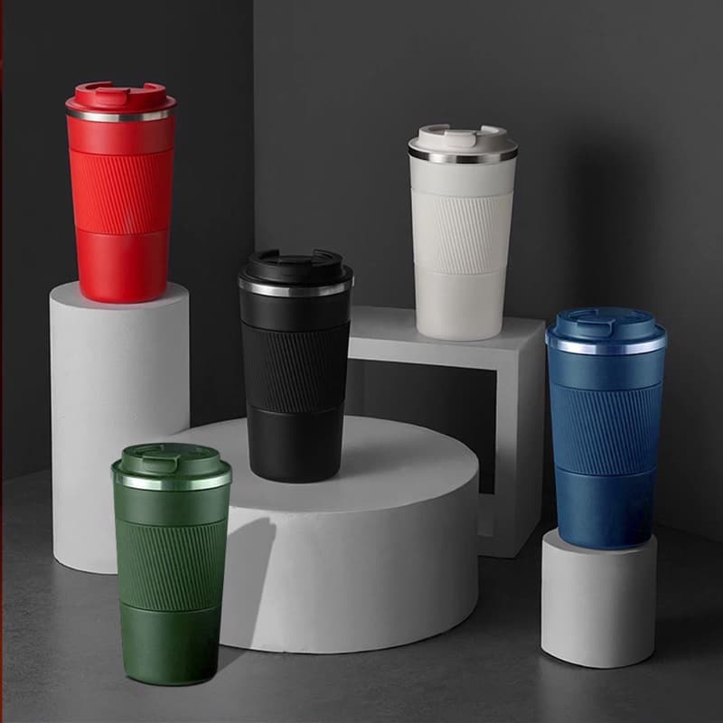 Copo De Café Térmico 510ML Isolado Dupla Aço Inoxidável Anti-vazamento Com Silicone
