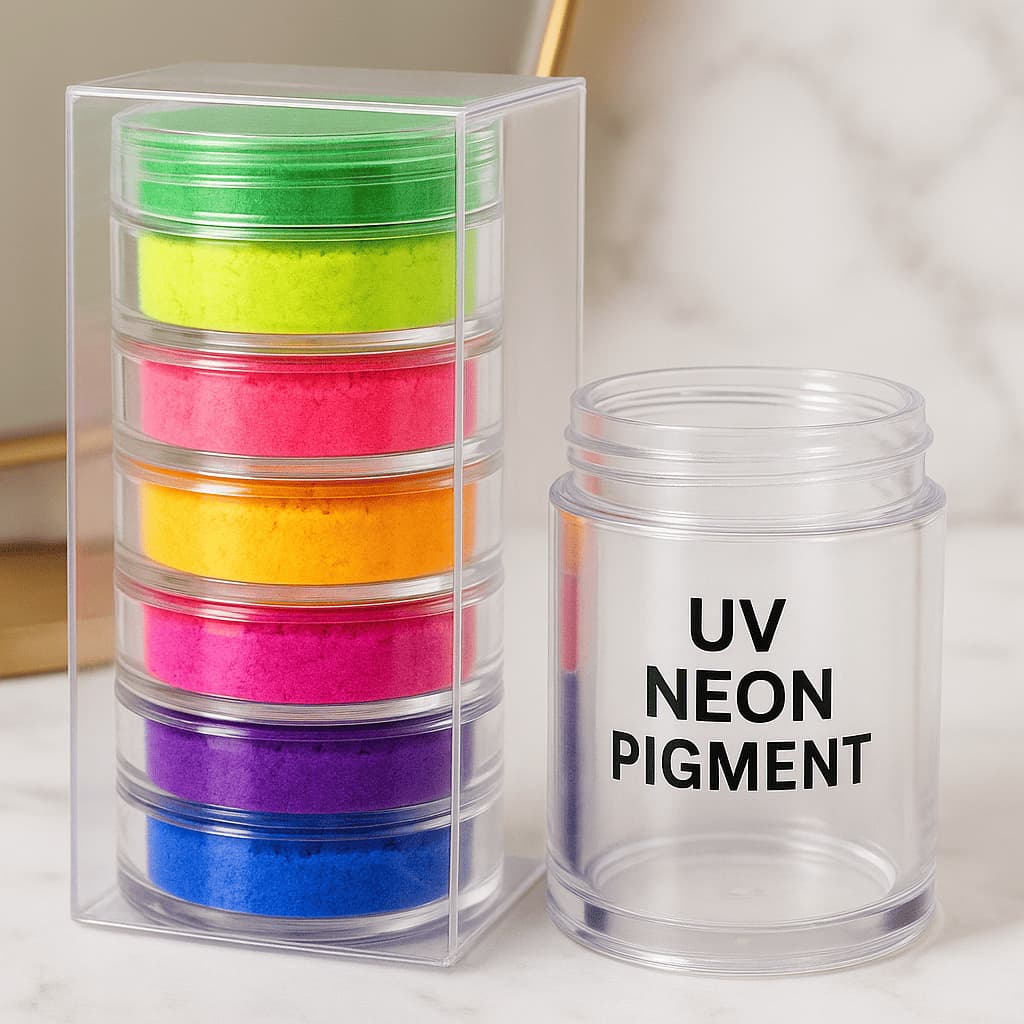 Pigmento Neon UV Reativo — Com 6 Cores em Pó | Maquiagem Artística ✨