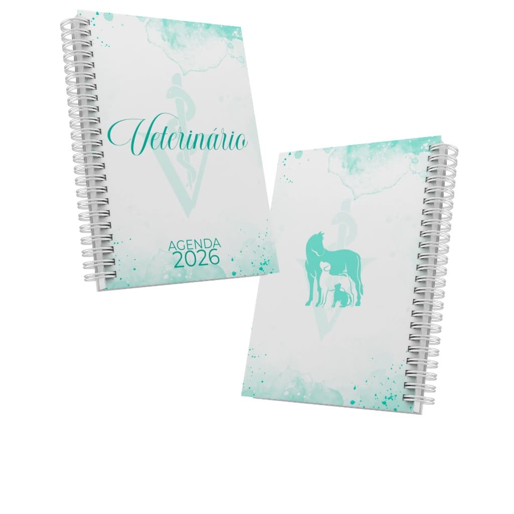 Kit Agenda ficha anamnese clínica veterinária