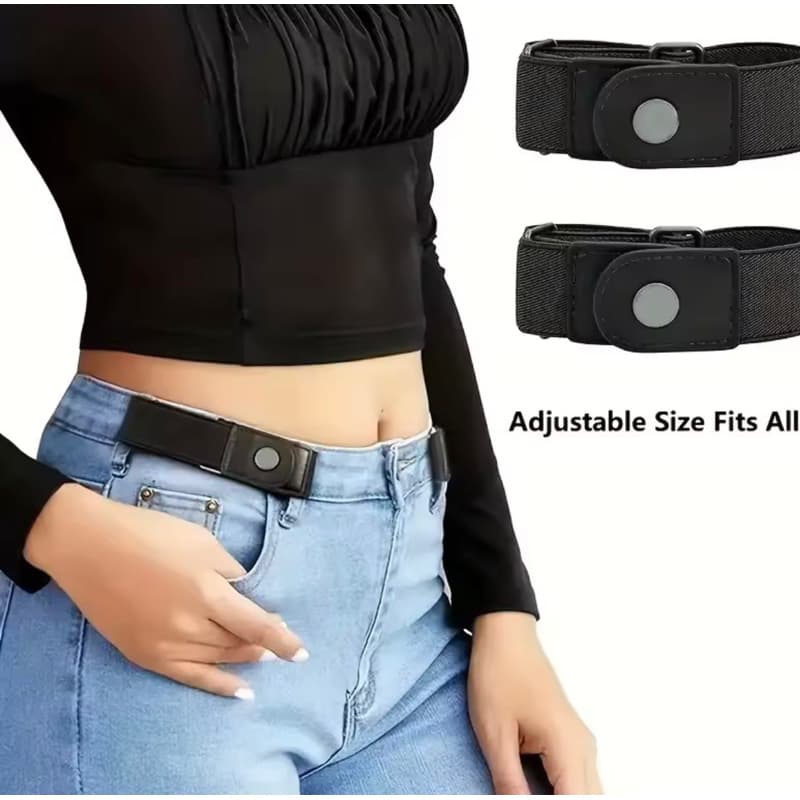 Cinto Elástico de 2 modelos Preguiçoso Invisível Para Homens ajustável E Mulheres , Sem Fivela ajuste cintura calça saia