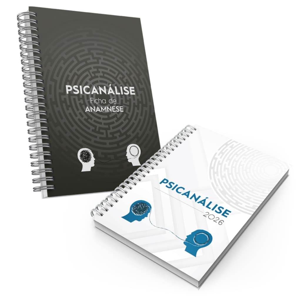 Kit Psicanálise Agenda e Caderno De Anamnese Capa Dura