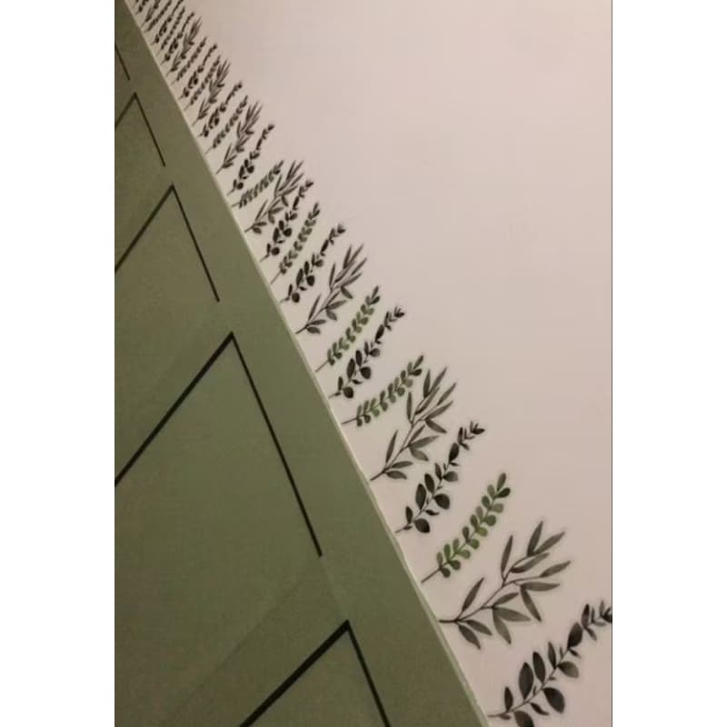 70 Adesivos De Parede Autocolante Ramos Verdes Decoração Jardim Para Ambientes Adulto e Infantil