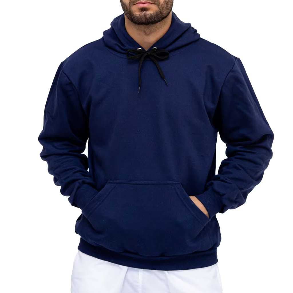 Blusa De Moletom Canguru com Capuz e Bolsos Casaco Casual De Algodão Perfeito  Para Dias Frios
