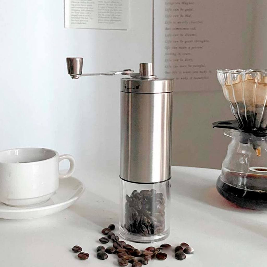 Moedor Café Manual Portátil Ajustável Inox 7 Níveis de Moagem